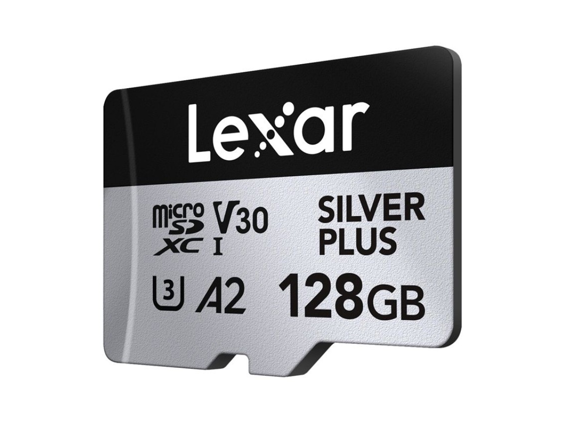 Tarjeta de crédito Lexar High-Performance Silver Plus microSDXC 128GB + adaptador