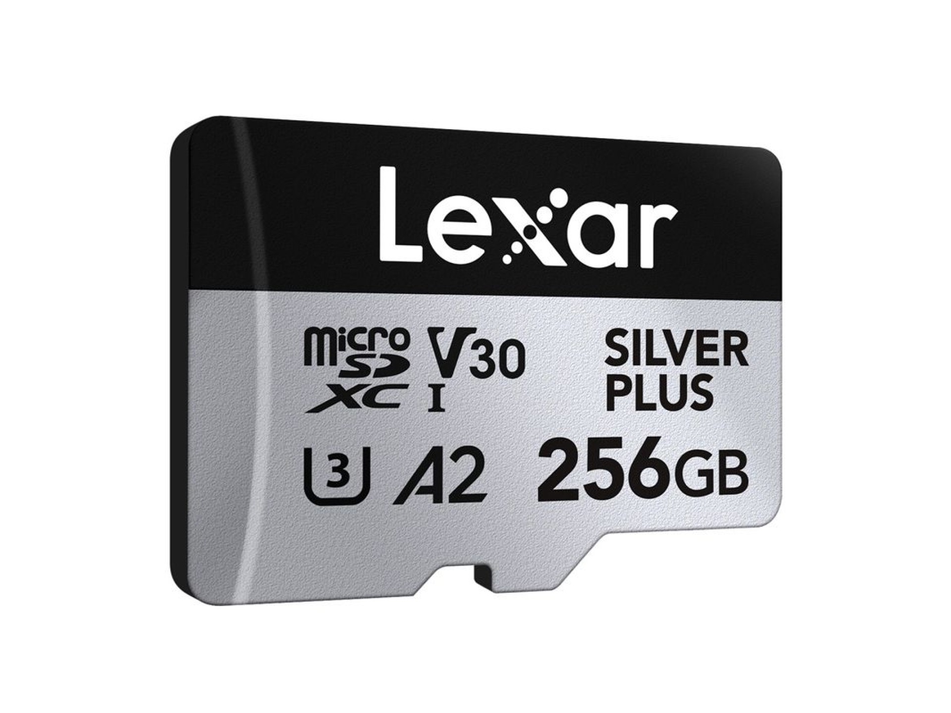 Tarjeta de crédito Lexar High-Performance Silver Plus microSDXC 256GB + adaptador