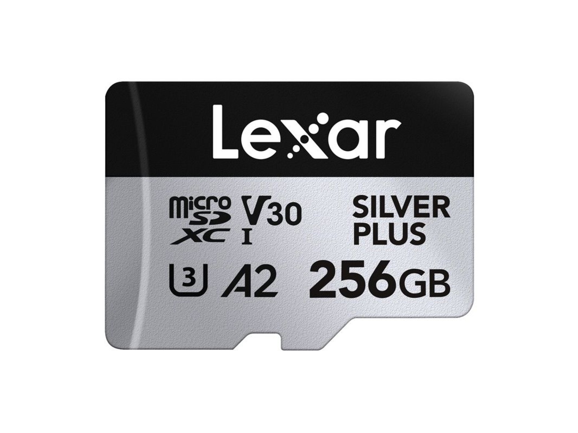 Tarjeta de crédito Lexar High-Performance Silver Plus microSDXC 256GB + adaptador