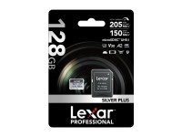 Tarjeta de crédito Lexar High-Performance Silver Plus microSDXC 128GB + adaptador Tarjeta de crédito Lexar High-Performance Silver Plus microSDXC 128GB + adaptador