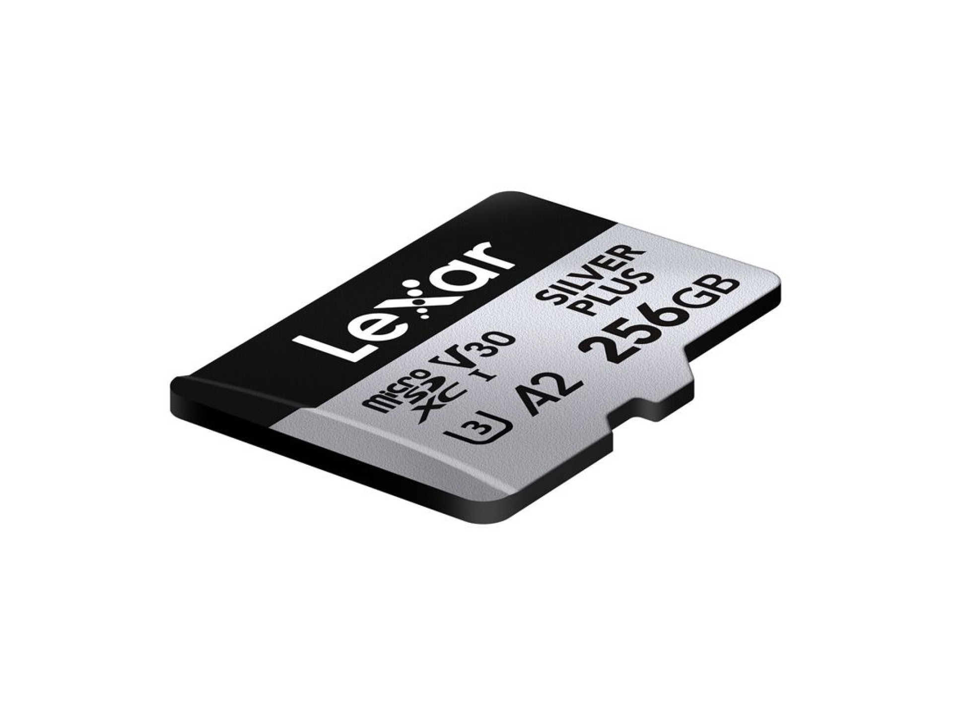 Tarjeta de crédito Lexar High-Performance Silver Plus microSDXC 256GB + adaptador