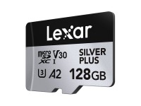 Tarjeta de crédito Lexar High-Performance Silver Plus microSDXC 128GB + adaptador Tarjeta de crédito Lexar High-Performance Silver Plus microSDXC 128GB + adaptador