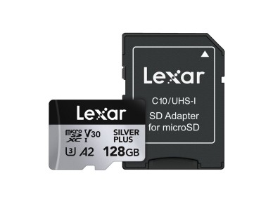 Lexar High-Performance Silver Plus microSDXC 128GB + adaptador