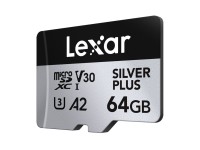 Tarjeta de crédito Lexar High-Performance Silver Plus microSDXC 64GB + adaptador Tarjeta de crédito Lexar High-Performance Silver Plus microSDXC 64GB + adaptador