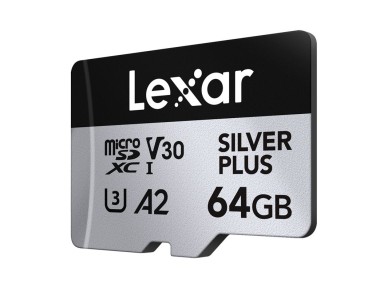 Lexar High-Performance Silver Plus microSDXC 64GB + adaptador