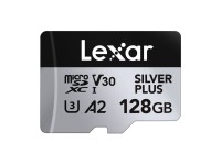 Tarjeta de crédito Lexar High-Performance Silver Plus microSDXC 128GB + adaptador Tarjeta de crédito Lexar High-Performance Silver Plus microSDXC 128GB + adaptador