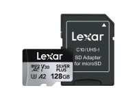 Tarjeta de crédito Lexar High-Performance Silver Plus microSDXC 128GB + adaptador Tarjeta de crédito Lexar High-Performance Silver Plus microSDXC 128GB + adaptador