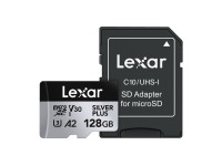 Karta pamięci Lexar High-Performance Silver Plus microSDXC 128GB + adapter