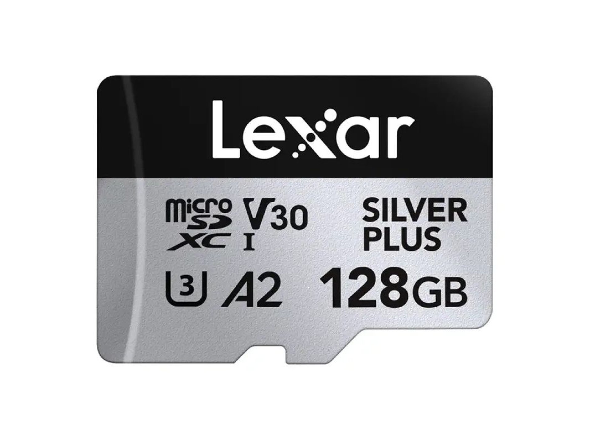 Tarjeta de crédito Lexar High-Performance Silver Plus microSDXC 128GB + adaptador