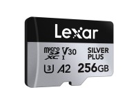 Tarjeta de cr�dito Lexar High-Performance Silver Plus microSDXC 256GB + adaptador