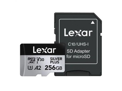 Lexar High-Performance Silver Plus microSDXC 256GB + adaptador Lexar High-Performance Silver Plus microSDXC 256GB + adaptador
