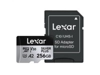 Tarjeta de cr�dito Lexar High-Performance Silver Plus microSDXC 256GB + adaptador