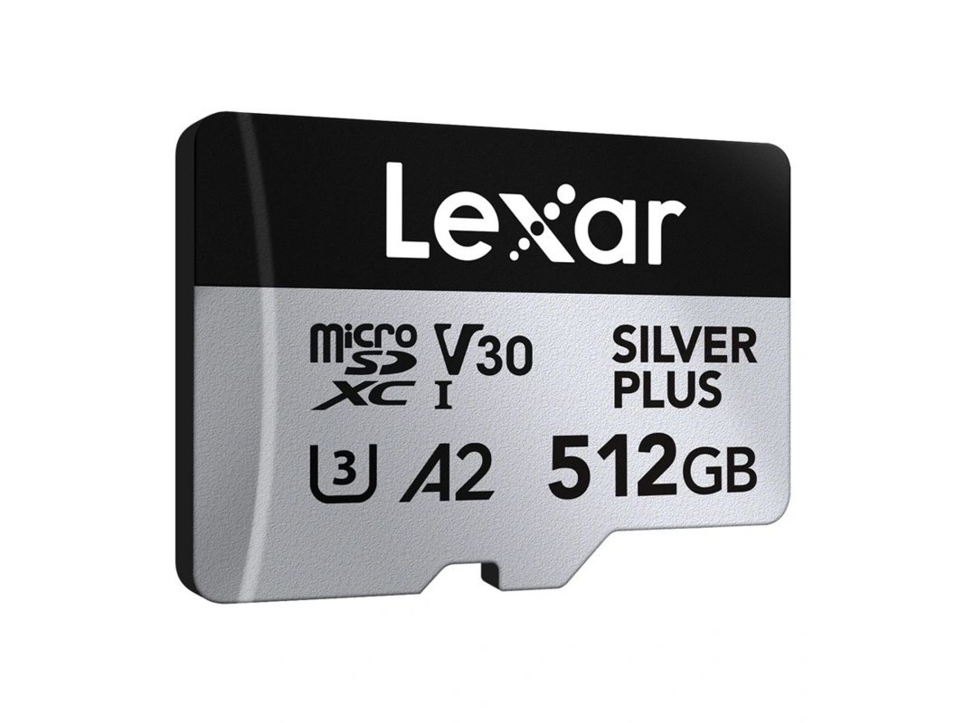 Tarjeta de crédito Lexar High-Performance Silver Plus microSDXC 512GB + adaptador