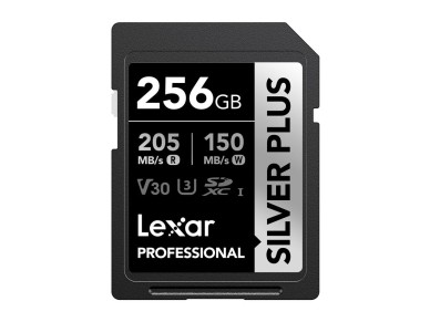 Cartão de memória Lexar Professional SILVER PLUS SDXC de 256 GB Cartão de memória Lexar Professional SILVER PLUS SDXC de 256 GB