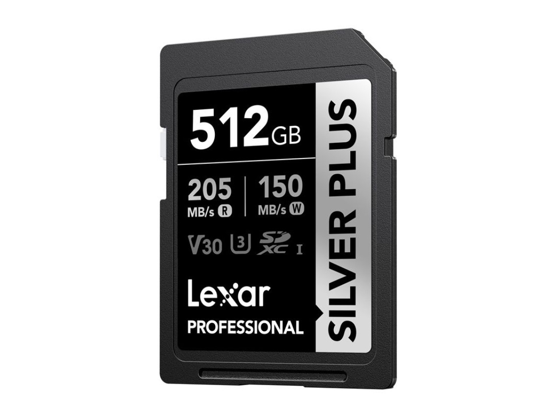 Cartão de memória Lexar Professional SILVER PLUS SDXC de 512 GB