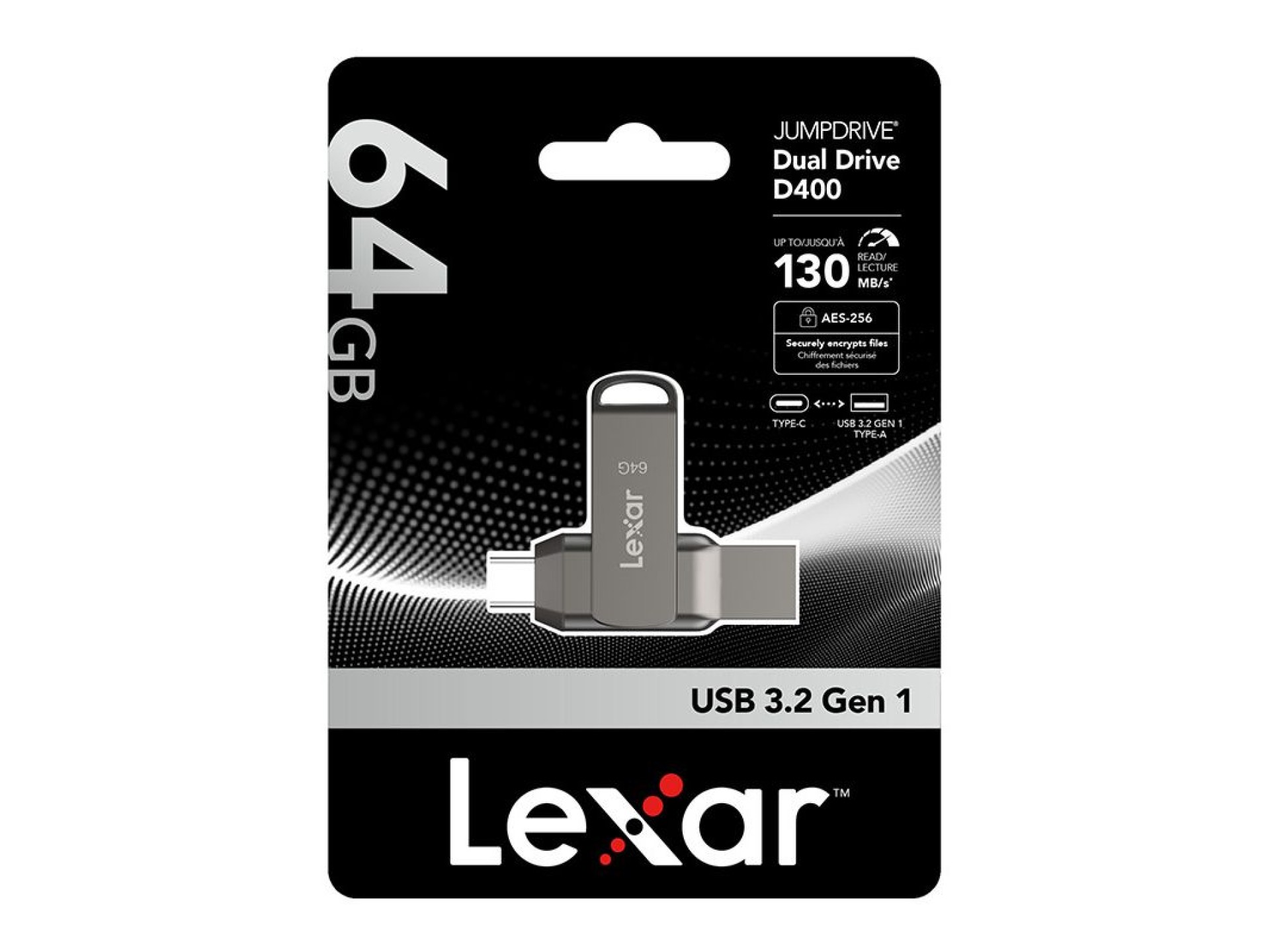 Pendrive Lexar Dual Type-C e Type-A USB 3.1 64GB