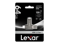 Pendrive Lexar Dual Type-C e Type-A USB 3.1 64GB Pendrive Lexar Dual Type-C e Type-A USB 3.1 64GB
