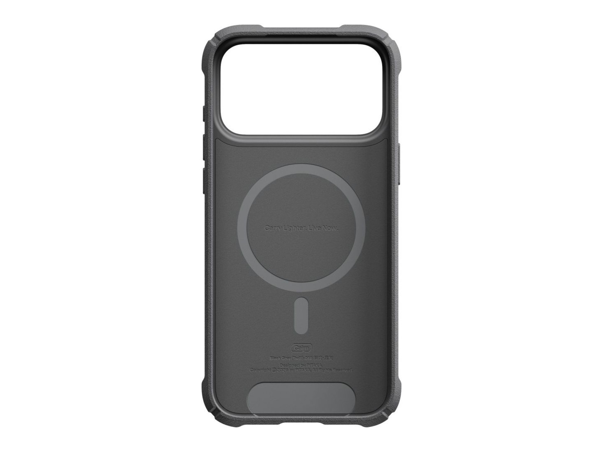 Capa PITAKA Cairn para iPhone 18 Pro Max / 17 Pro Max preta e cinza