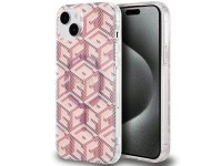 Capa Guess IML GCube MagSafe para iPhone 15/14/13 - rosa Capa Guess IML GCube MagSafe para iPhone 15/14/13 - rosa