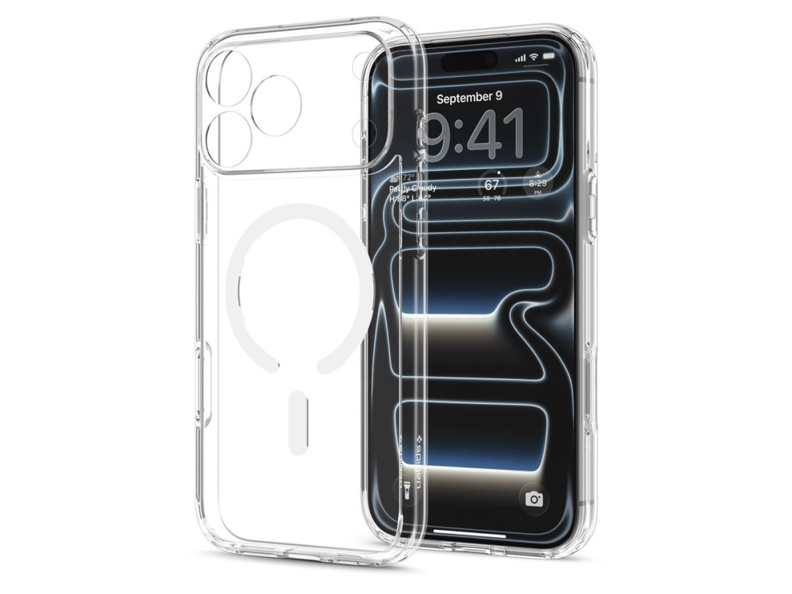 Spigen Ultra Hybrid MagSafe Case for iPhone 18 Pro / 17 Pro - Clear and White
