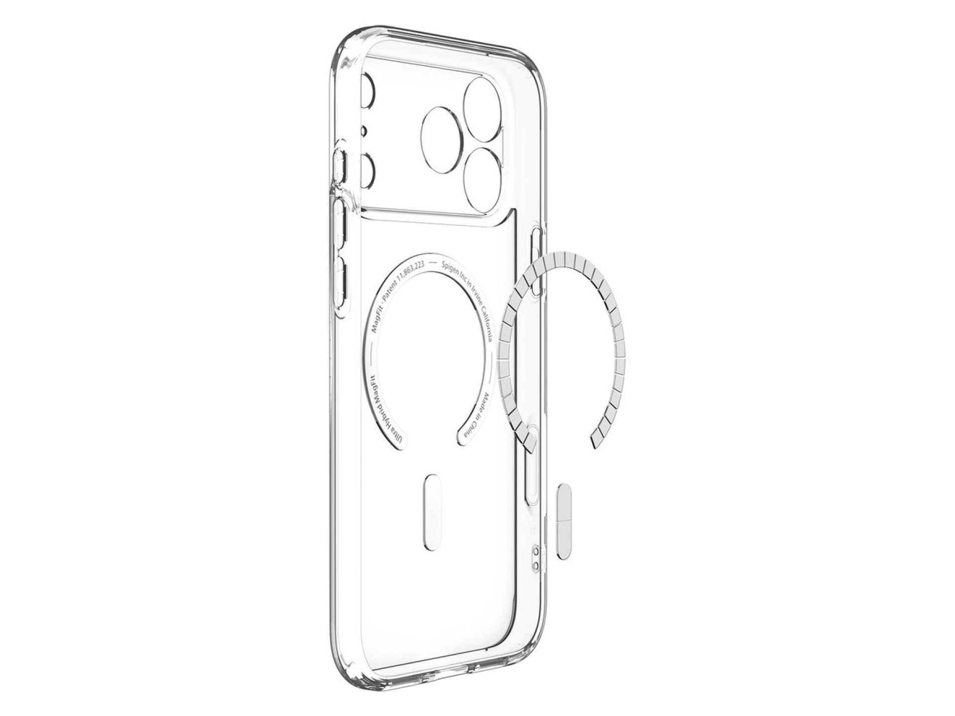 Spigen Ultra Hybrid MagSafe Case for iPhone 18 Pro / 17 Pro - Clear and White