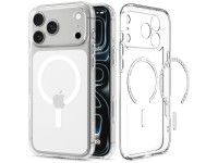 Capa Spigen Ultra Hybrid MagSafe para iPhone 18 Pro / 17 Pro - Transparente e Branca