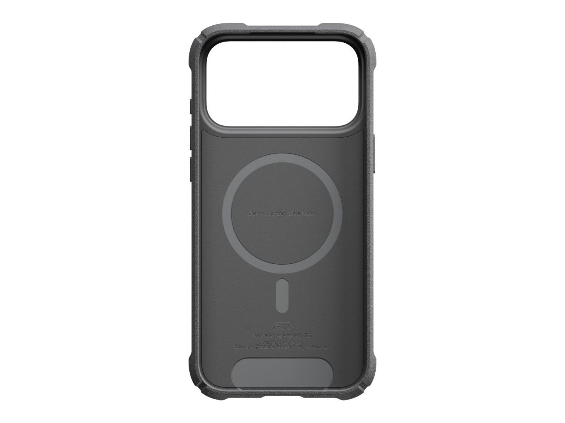 Capa PITAKA Cairn para iPhone 18 Pro Max / 17 Pro Max preta e cinza