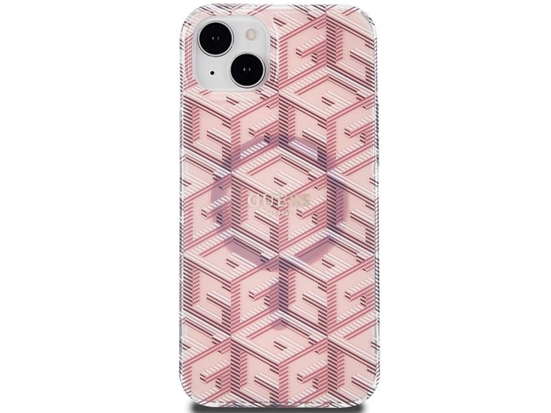 Capa Guess IML GCube MagSafe para iPhone 15/14/13 - rosa