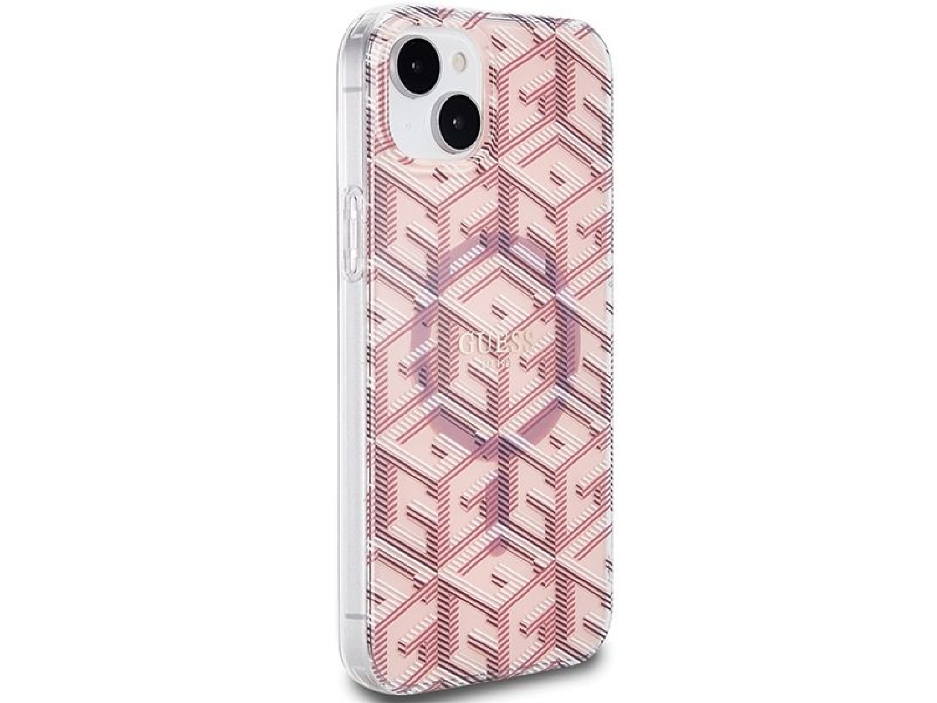 Capa Guess IML GCube MagSafe para iPhone 15/14/13 - rosa