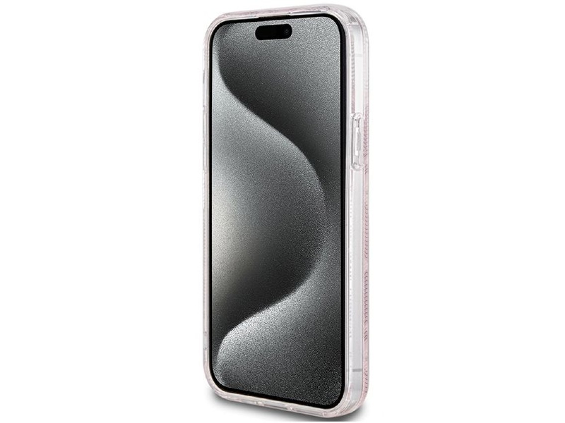 Capa Guess IML GCube MagSafe para iPhone 15/14/13 - rosa