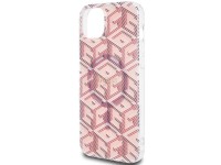 Capa Guess IML GCube MagSafe para iPhone 15/14/13 - rosa Capa Guess IML GCube MagSafe para iPhone 15/14/13 - rosa