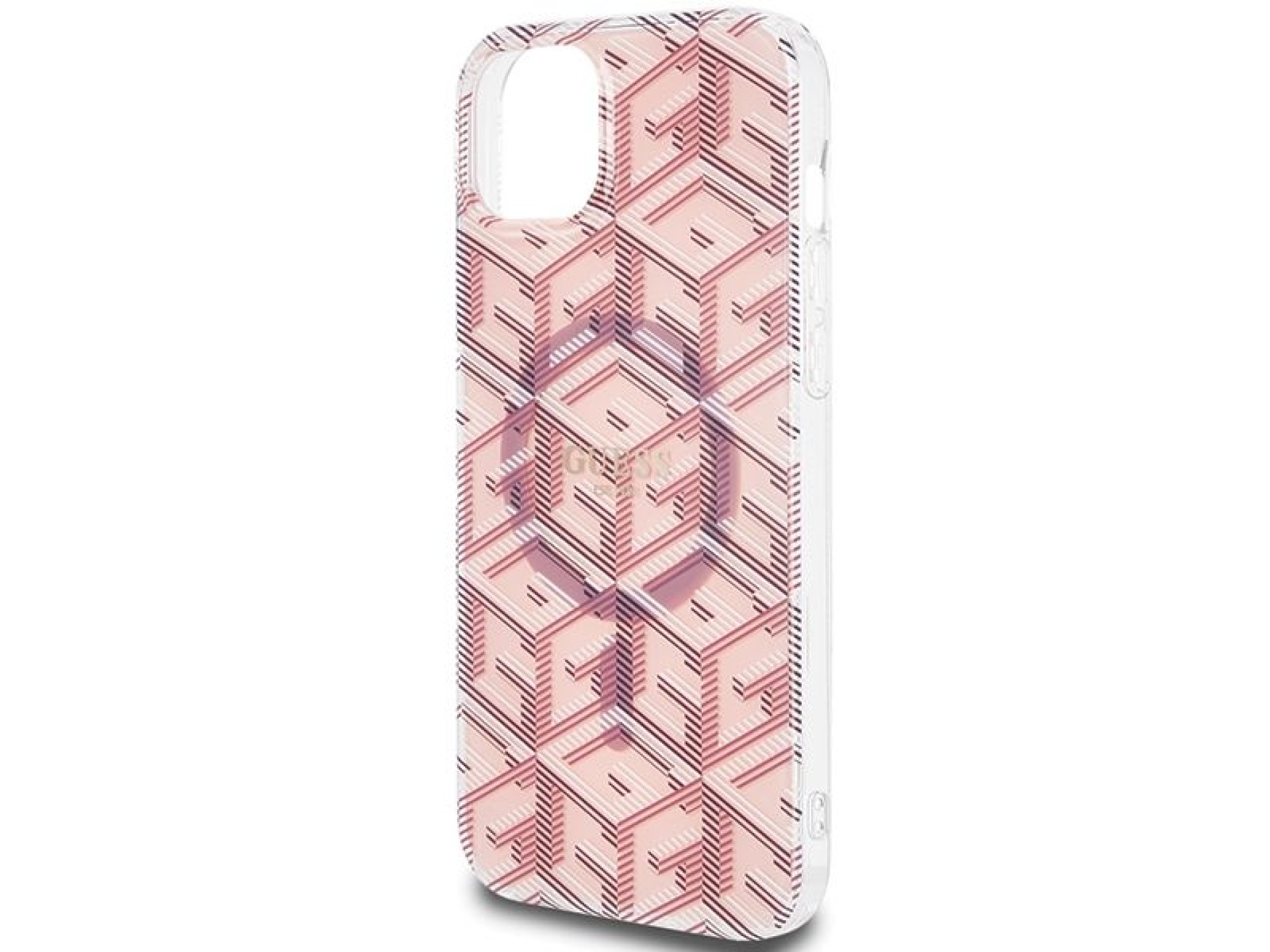 Capa Guess IML GCube MagSafe para iPhone 15/14/13 - rosa