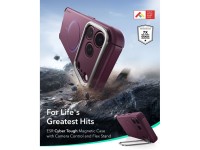 Funda ESR Cyber ??Tough con soporte y MagSafe para iPhone 18 Pro / 17 Pro - Granate Funda ESR Cyber ??Tough con soporte y MagSafe para iPhone 18 Pro / 17 Pro - Granate