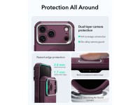 Funda ESR Cyber ??Tough con soporte y MagSafe para iPhone 18 Pro / 17 Pro - Granate Funda ESR Cyber ??Tough con soporte y MagSafe para iPhone 18 Pro / 17 Pro - Granate