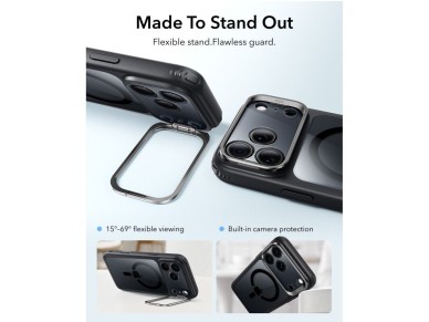 ESR Classic Hybrid Kickstand MagSafe Case for iPhone 18 Pro Max / 17 Pro Max - Clear Black ESR Classic Hybrid Kickstand MagSafe Case for iPhone 18 Pro Max / 17 Pro Max - Clear Black