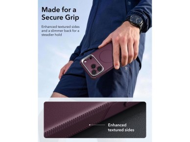 ESR Cyber Tough Kickstand MagSafe Case for iPhone 18 Pro / 17 Pro - Burgundy ESR Cyber Tough Kickstand MagSafe Case for iPhone 18 Pro / 17 Pro - Burgundy