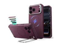 Funda ESR Cyber ??Tough con soporte y MagSafe para iPhone 18 Pro / 17 Pro - Granate Funda ESR Cyber ??Tough con soporte y MagSafe para iPhone 18 Pro / 17 Pro - Granate