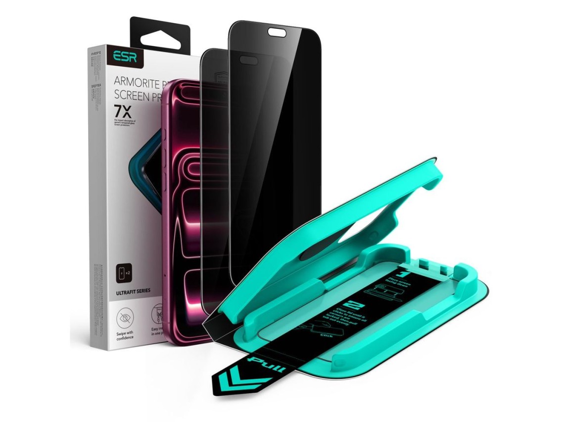 ESR UltraFit Armorite Privacy 2-Pack Tempered Glass for iPhone 18 Pro Max