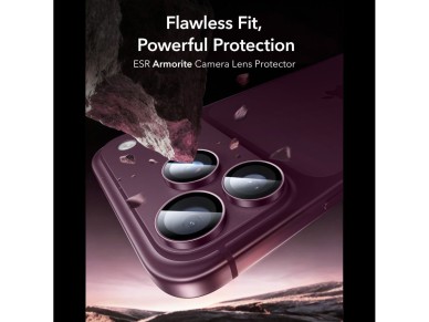 ESR Armorite Camera Protector Tempered Glass for iPhone 18 Pro / 18 Pro Max - Dark Cherry