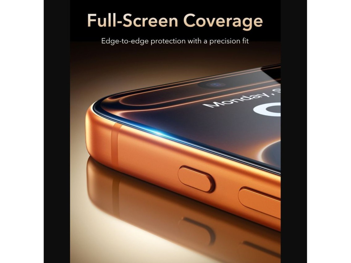 Protector de pantalla de vidrio templado ESR UltraFit Armorite Pro para iPhone 18 Pro / 17 Pro - Neg