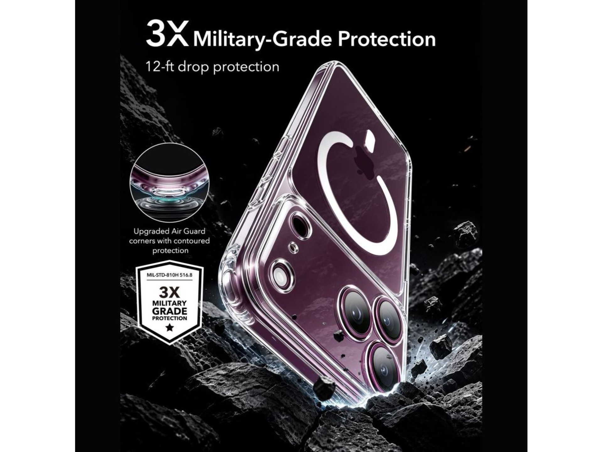 Capa ESR Classic Hybrid MagSafe para iPhone 18 Pro Max / 17 Pro Max - Transparente