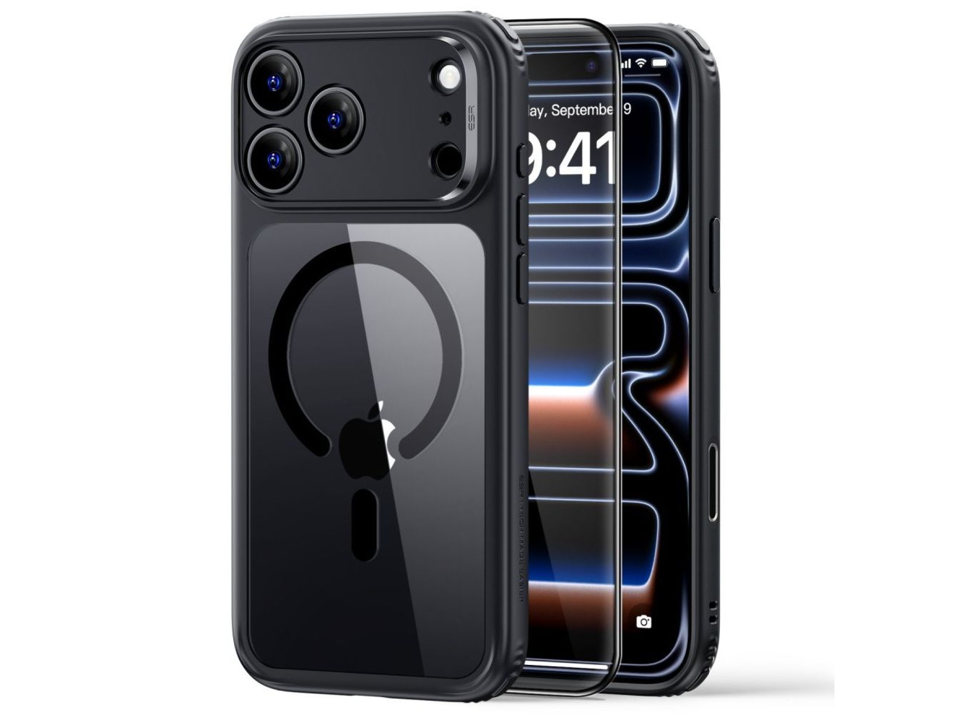 ESR Classic Hybrid MagSafe Case for iPhone 18 Pro / 17 Pro - Clear Black