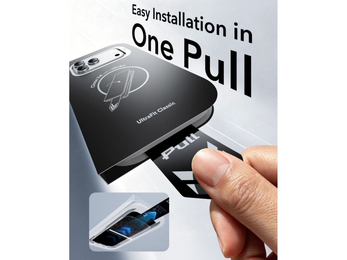 Protectores de pantalla de vidrio templado ESR UltraFit Classic (paquete de 2) para iPhone 18 Pro /