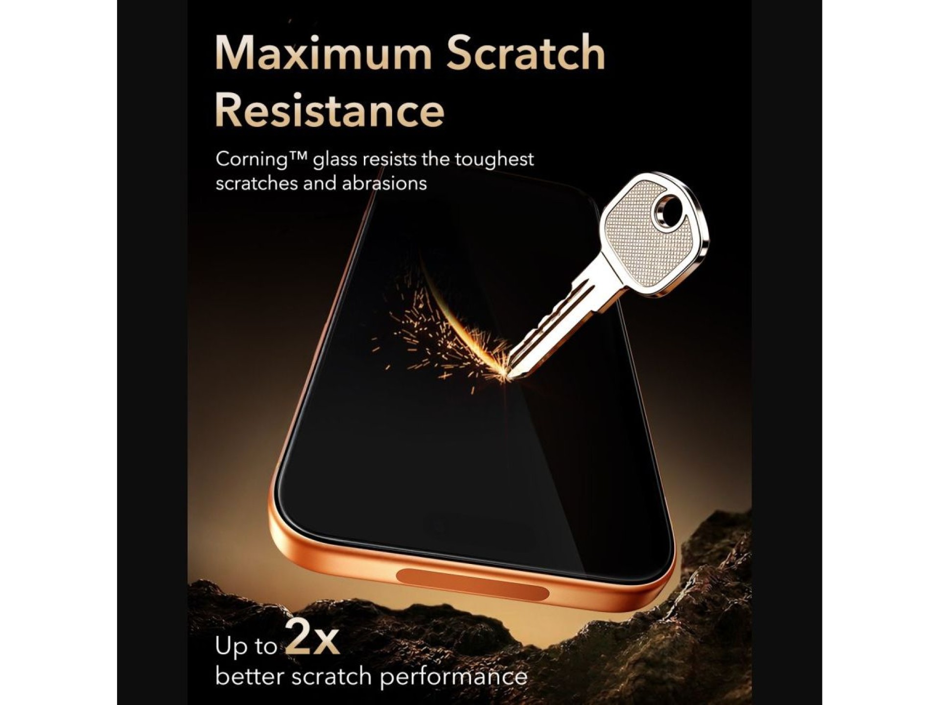 Protector de pantalla de vidrio templado ESR UltraFit Armorite Pro para iPhone 18 Pro / 17 Pro - Neg