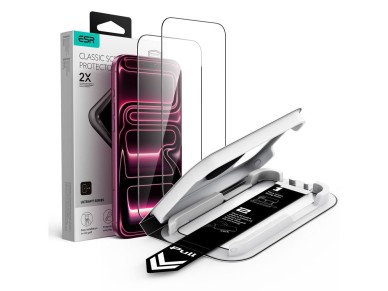 ESR UltraFit Classic 2-Pack Tempered Glass for iPhone 18 Pro / 17 Pro - Black ESR UltraFit Classic 2-Pack Tempered Glass for iPhone 18 Pro / 17 Pro - Black