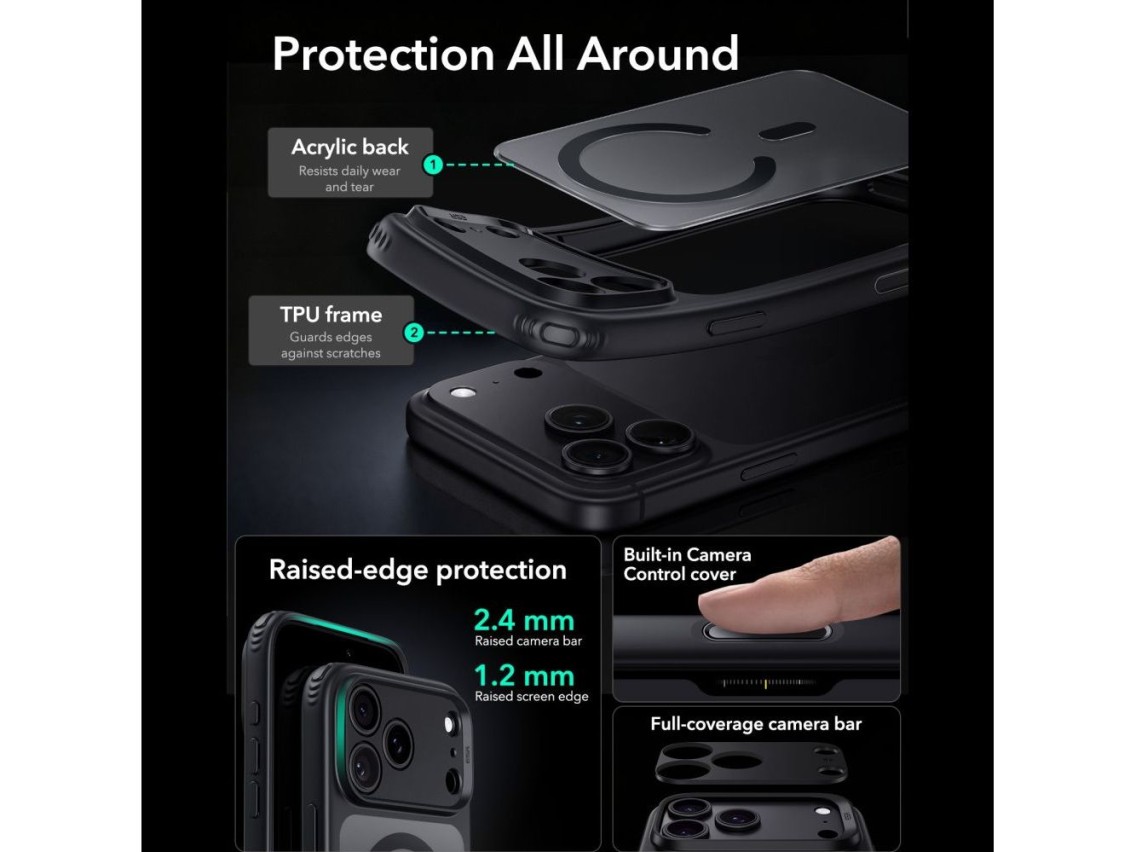 Capa ESR Classic Hybrid MagSafe para iPhone 18 Pro Max / 17 Pro Max - Preta