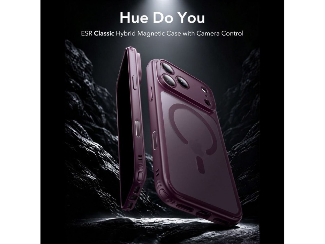 ESR Classic Hybrid MagSafe case for iPhone 18 Pro Max / 17 Pro Max - dark cherry