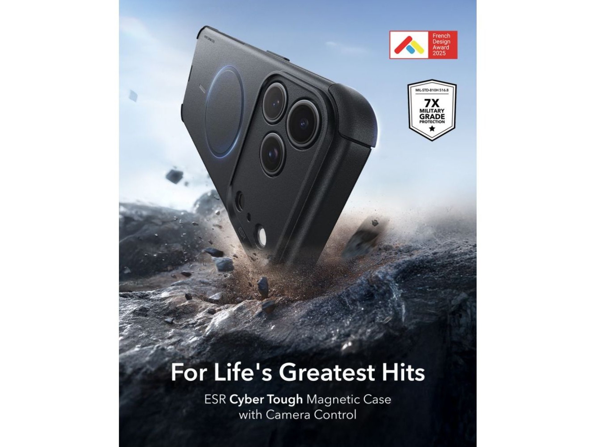 Capa ESR Cyber-Tough MagSafe para iPhone 18 Pro Max / 17 Pro Max - Preta