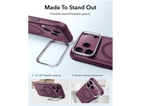 ESR Classic Hybrid Kickstand MagSafe Case for iPhone 18 Pro / 17 Pro - Dark Cherry Matte ESR Classic Hybrid Kickstand MagSafe Case for iPhone 18 Pro / 17 Pro - Dark Cherry Matte