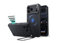Capa ESR Cyber-Tough com suporte e MagSafe para iPhone 18 Pro / 17 Pro - Preta Capa ESR Cyber-Tough com suporte e MagSafe para iPhone 18 Pro / 17 Pro - Preta